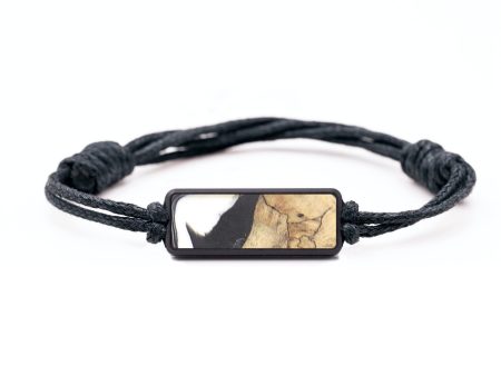 Classic Wood+Resin Bracelet - Adonis (Black & White, 693024) Sale