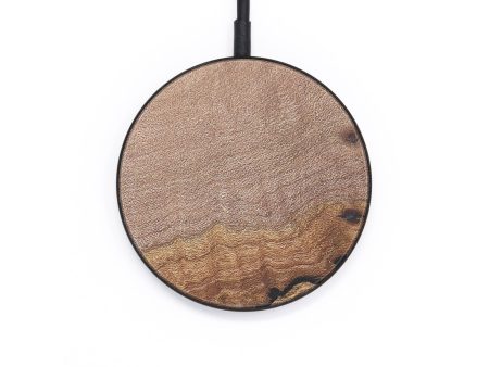 Circle Wood+Resin Wireless Charger - Willow (Wood Burl, 691811) on Sale