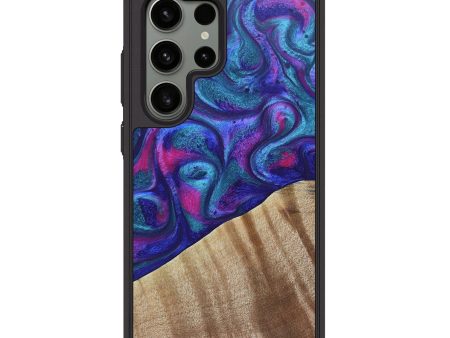 Galaxy S24 Ultra Wood+Resin Phone Case - Winifred (Purple, 688972) Supply