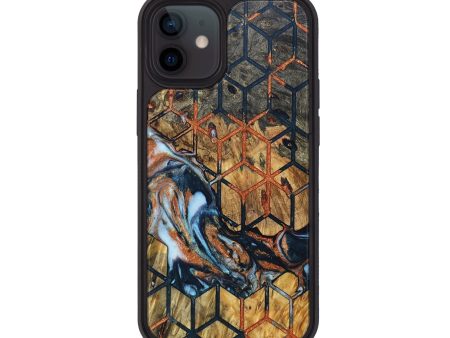 iPhone 12 Wood+Resin Phone Case - Moises (Pattern, 693687) For Sale