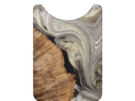 Live Edge Wood+Resin Wallet - Elijah (Black & White, 693596) Supply