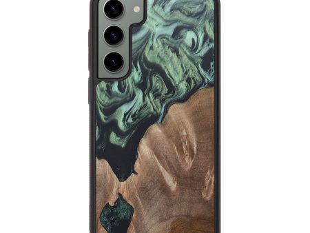 Galaxy S23 Plus Wood+Resin Phone Case - Mindy (Green, 690394) Online