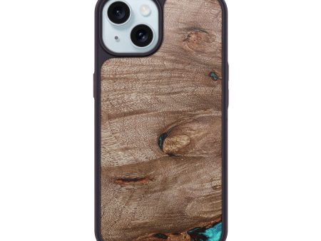 iPhone 15 Wood+Resin Phone Case - Kameron (Wood Burl, 690413) Online Sale