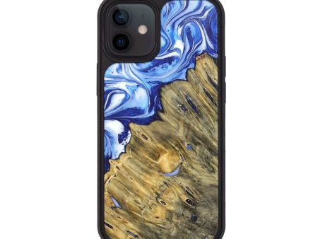 iPhone 12 Wood+Resin Phone Case - Andrew (Blue, 692431) Online Sale