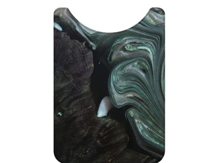 Live Edge Wood+Resin Wallet - Emely (Green, 693934) Sale