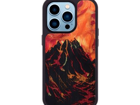 iPhone 14 Pro Wood+Resin Phone Case - Jax (Fire & Ice, 694082) For Discount