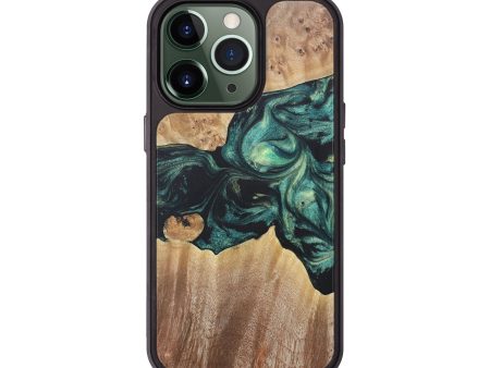 iPhone 13 Pro Wood+Resin Phone Case - Katelyn (Green, 690409) Supply