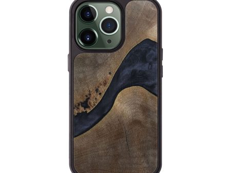 iPhone 13 Pro Wood+Resin Phone Case - Herman (Pure Black, 693483) Fashion