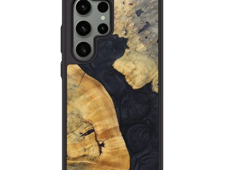 Galaxy S24 Ultra Wood+Resin Phone Case - Ora (Pure Black, 692406) For Discount