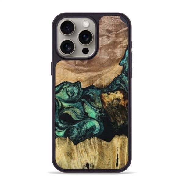 iPhone 15 Pro Max Wood+Resin Phone Case - Zachariah (Mosaic, 691941) Online