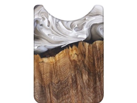 Live Edge Wood+Resin Wallet - Emmett (Black & White, 691512) Supply