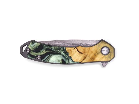 EDC Wood+Resin Pocket Knife - Craig (Green, 692543) For Discount