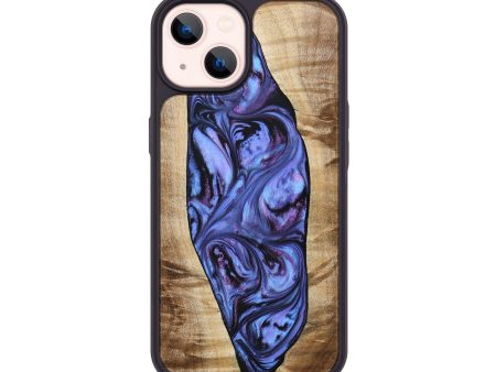 iPhone 14 Wood+Resin Phone Case - Tammie (Purple, 694107) For Cheap