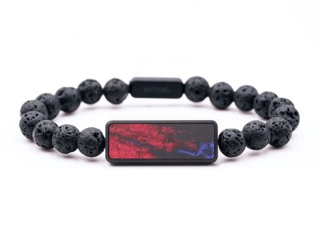 Lava Bead ResinArt Bracelet - Emely (Fire & Ice, 693623) Online Sale