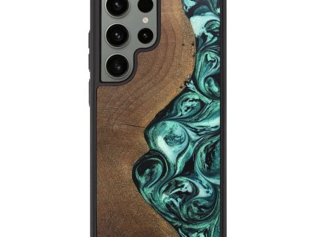 Galaxy S23 Ultra Wood+Resin Phone Case - Winston (Green, 692255) Sale