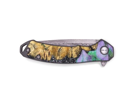 EDC Wood+Resin Pocket Knife - Alisa (Cosmos, 691412) Hot on Sale