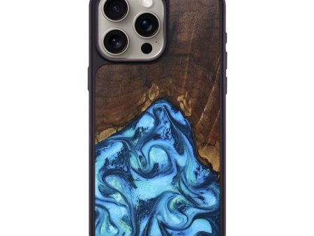 iPhone 15 Pro Max Wood+Resin Phone Case - Elsa (Blue, 691575) Online