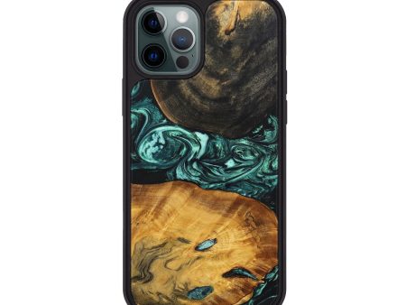 iPhone 12 Pro Wood+Resin Phone Case - Caroline (Green, 692245) Supply