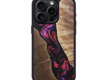 iPhone 15 Pro Wood+Resin Phone Case - Cairo (Red, 692042) Online now