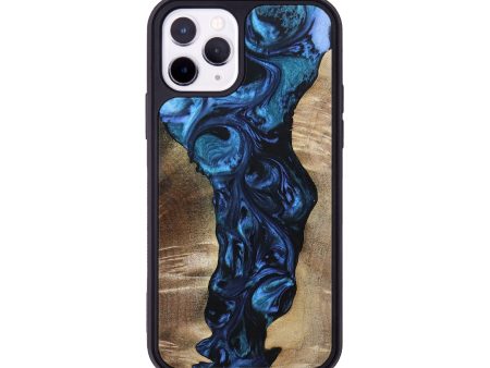 iPhone 11 Pro Wood+Resin Phone Case - Sheena (Blue, 693867) For Discount