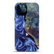 iPhone 12 Pro Max Wood+Resin Live Edge Phone Case - Lara (Blue, 692650) For Cheap