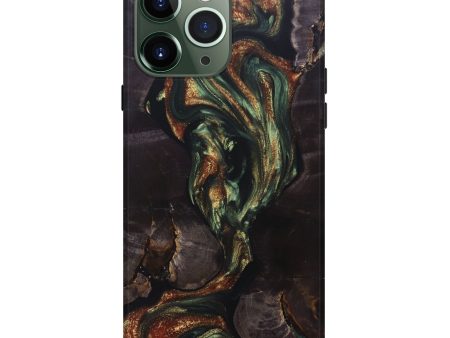 iPhone 13 Pro Max Wood+Resin Live Edge Phone Case - Eric (Green, 692337) Cheap