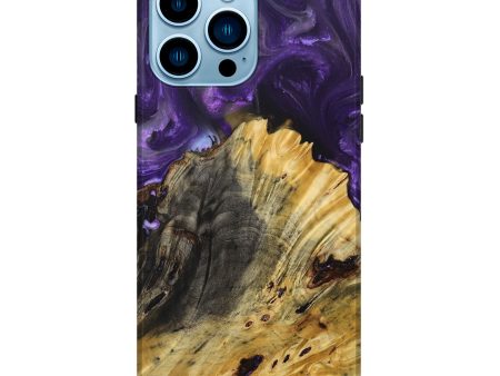 iPhone 14 Pro Max Wood+Resin Live Edge Phone Case - Christian (Purple, 694004) Online Sale