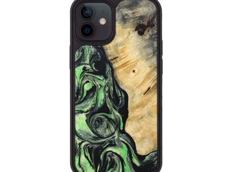 iPhone 12 Wood+Resin Phone Case - Carolina (Green, 692785) on Sale