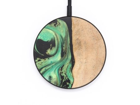 Circle Wood+Resin Wireless Charger - Skyler (Green, 691861) Online Hot Sale