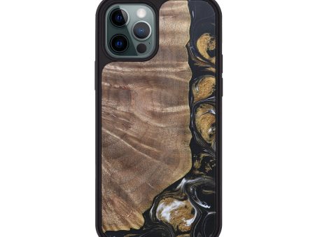 iPhone 12 Pro Wood+Resin Phone Case - Nicholas (Black & White, 692374) Discount