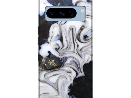 Pixel 8 Pro Wood+Resin Live Edge Phone Case - Freya (Black & White, 690166) For Sale