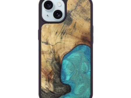 iPhone 15 Wood+Resin Phone Case - Joe (Wood Burl, 690418) Sale