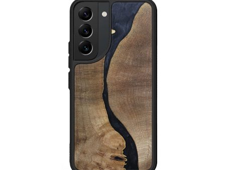 Galaxy S22 Wood+Resin Phone Case - Josephine (Pure Black, 693488) For Discount