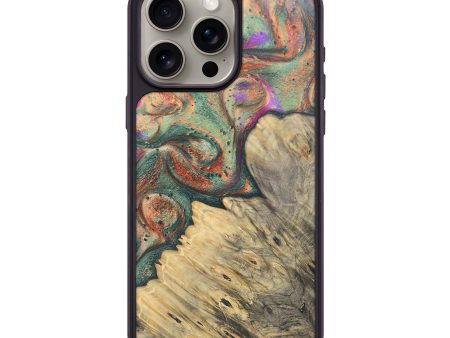 iPhone 15 Pro Max Wood+Resin Phone Case - Glen (Green, 692464) on Sale