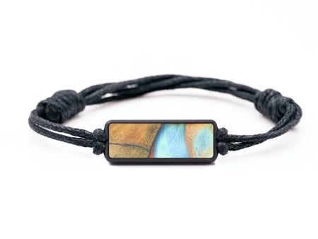 Classic Wood+Resin Bracelet - Sondra (Teal & Gold, 692987) Online now