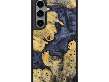 Galaxy S24 Plus Wood+Resin Phone Case - Addyson (Pure Black, 693489) For Sale