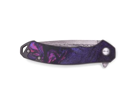 EDC Wood+Resin Pocket Knife - Rosalie (Purple, 688657) Fashion