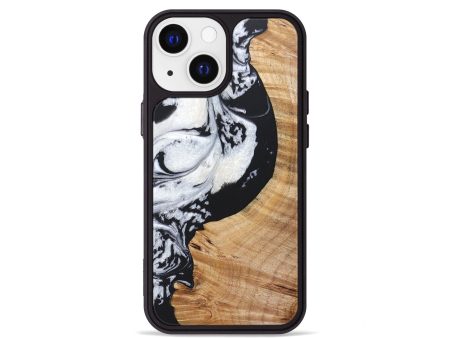 iPhone 13 mini Wood+Resin Phone Case - Ayden (Black & White, 689839) Discount