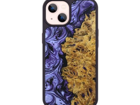 iPhone 14 Wood+Resin Phone Case - Dustin (Purple, 694121) Online Sale