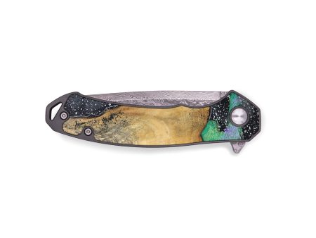 EDC Wood+Resin Pocket Knife - Reid (Cosmos, 691410) Hot on Sale