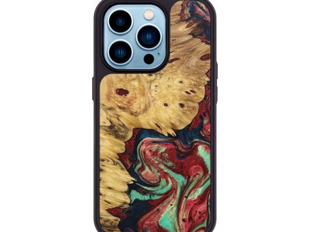 iPhone 14 Pro Wood+Resin Phone Case - Alicia (Reggae, 689521) Sale