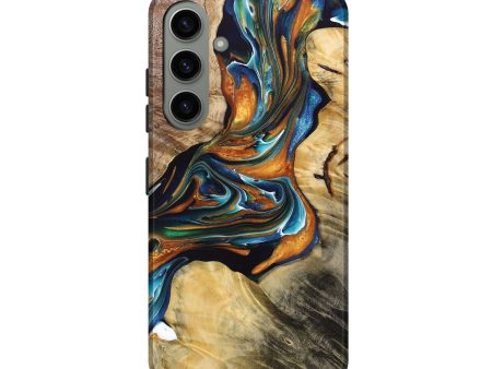 Galaxy S24 Wood+Resin Live Edge Phone Case - Ryker (Blue, 691460) Online now