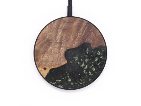 Circle Wood+Resin Wireless Charger - Beckham (Green, 691865) For Sale