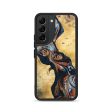 Galaxy S22 Wood+Resin Phone Case - Colton (Teal & Gold, 693760) Fashion