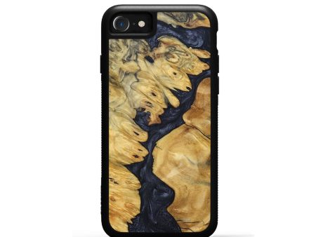 iPhone SE Wood+Resin Phone Case - Caleb (Pure Black, 693511) Online Sale