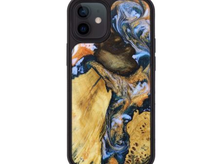 iPhone 12 Wood+Resin Phone Case - Amanda (Mosaic, 690382) on Sale