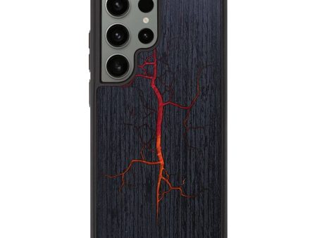 Galaxy S23 Ultra Wood+Resin Phone Case - River (Fire & Ice, 693194) Hot on Sale