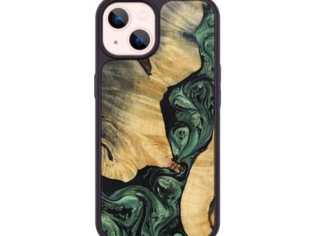 iPhone 14 Wood+Resin Phone Case - Martin (Green, 693550) Online