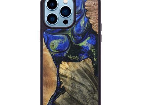 iPhone 14 Pro Max Wood+Resin Phone Case - Amir (Mosaic, 690113) Online now