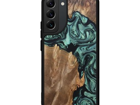 Galaxy S22 Plus Wood+Resin Phone Case - Junior (Green, 691921) on Sale